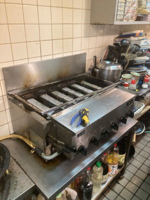1コック1バーナー式リンナイ製の業務用の焼き物器　荒磯