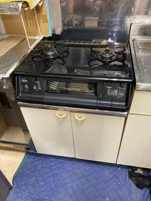 新しいガステーブルコンロの取付完了