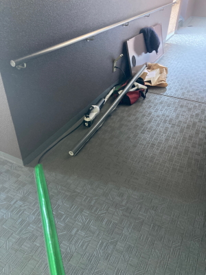 本工事当日、まずは仮設電源の設置から