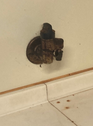 既設：小ホース用１口ガスコック（開閉ツマミがあるタイプ）（9.5ｍｍ）