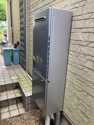 交換完了：リンナイ製　HT4222ARSSW3CM（RUFH-E2407SAW2-3）　壁掛け標準設置