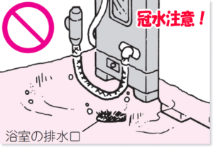 バランス釜は『冠水』しないように注意が必要です